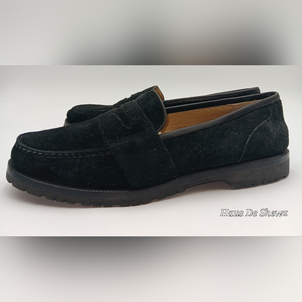 Cole Haan Mens Loafer Shoe Black Suede Leather 9.5